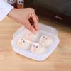 Calentador de comida japonesa, caja para vaporizar, horno microondas, tazón de arroz al vapor, plástico doméstico, caja para vaporizar verduras con tapa, tazón para calentar resistente a altas temperaturas
