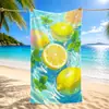 Toalla de Playa de Frutas de Verano Cool Transfronteriza Limón Impresión Digital Vacaciones en la Costa Limón Secado Rápido Toalla de Baño para Nadar