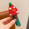 Gomas Espirales para el Cabello de Navidad Niños Anillos para el Cabello de Cable Telefónico Bandas para el Cabello Festivas de Reno Árbol de Navidad