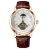Reloj mecánico hueco para hombre TEVISE Twist, reloj de negocios luminoso con sol, luna y estrellas, reloj transfronterizo al por mayor