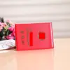 Funda de Cuero Sintético Rojo Brillante Portatarjetas de Representante del Congreso Portatarjetas de Miembro de Comité Tarjeta de Miembro Personalización de Certificado de Graduación