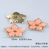 Accesorios de Aleación para Joyería DIY Base Flor Azul Cloisonné Imitación Azul Quemado Pasador Hecho a Mano Cabeza Escalonada