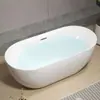 Bañera independiente de acrílico para un solo adulto, tamaño pequeño para el hogar, integrada sin costuras, de alta gama para hotel