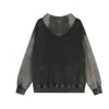 Nueva chaqueta con capucha vintage estilo callejero americano ligero de otoño e invierno de Oso Mágico, sudadera con cremallera tipo cárdigan lavada y desgastada