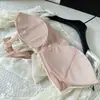 Conjunto de Dos Piezas para Niña: Chaleco/Cárdigan de Malla Jacquard de Encaje Dulce y Puro + Falda de Lunares Color Café con Copas en el Pecho