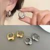 Aretes Geométricos Estilo Metal Ins Moda Coreana Aretes Simples de Alta Gama Ropa de Trabajo Versátil Aretes Elegantes