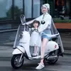 Novo Poncho de Chuva Transparente para Uso Familiar Anti-Tempestade Capa de Chuva Bicicleta Elétrica Passeio de Moto Pai e Filho Corpo Inteiro Ciclismo