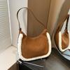 Bolsas Retro Mate de Nicho para Otoño e Invierno para Mujer 2026 Nuevo Estilo Color Contrastante Versátil Bolso Cruzado Bolso de Hombro Único Bolso Debajo del Brazo