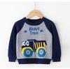 Suéter Pulóver para Niños Estilo Coreano Nuevo de Primavera y Otoño, Tejido de Punto de Manga Larga y Cuello Redondo con Bloques de Color de Dibujos Animados para Bebé