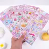 Conejito Blanco Lindo 3D Conejo Flash Pegatinas Tridimensionales para Niños Animales de Dibujos Animados Puzzle de Educación Temprana Pegatinas Hechas a Mano Decoración