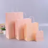 Bolsa de papel kraft para llevar catering té de leche repostería vasos joyería compras publicidad regalos