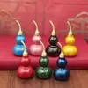 Adornos pequeños de calabaza coloridos directos de fábrica para sala de estar, colgantes de calabaza abierta de cobre para escritorio que traen fortuna, regalos de inauguración de casa al por mayor