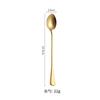 Cuchara de Mango Largo Acero Inoxidable 304 Cuchara Mezcladora Creativa Cuchara para Café Cuchara Redonda para Postre Cuchara para Miel 1010 Cuchara para Hielo Cuchara