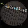 Ornamento de Varinha Mágica de Cristal Natural, Pedra Bruta de Cristal Polida DIY Varinha de Fada Presilha de Cabelo, Adereços e Acessórios de Estilo Antigo