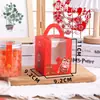 Caja de Regalo Portátil para Año Nuevo y Festival de Primavera con Galleta Crujiente de Copo de Nieve, Turrón, Galletas, Chocolate y Dulces