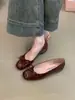 Encuentro Primero Temporada Zapatos Planos Ballet Rosa Nude 2026 Nuevo Francés Dulce Gentil Hada Lazo Hermoso