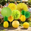 Venda Quente Transfronteiriça Papel Colmeia Abacaxi Festa de Verão Festa Temática Havaiana Decoração de Festa na Praia Arte em Papel Colmeia