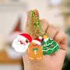 Adornos navideños de acrílico, bolsas de regalo, decoraciones para árbol de Navidad, colgantes lindos, llaveros de caricatura, regalos