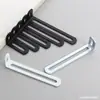 Suporte de canto espessado com furo longo ajustável, cabeça dupla móvel, conector fixador de ângulo reto de 90 graus, suporte em L, cantoneira