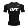 Camiseta de Combate Deportiva de Manga Corta para Entrenamiento Deportivo, Ajustada, Estilo Nuevo, Boxeo y Lucha Transfronteriza de Amazon para Hombres
