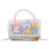 Bolsa quadrada pequena estilo western infantil para Outono e Inverno, bolsa de ombro com corrente de moda feminina para meninas, bolsa de mão simples com miçangas, atacado