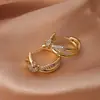 Pendientes de Aro Lisos de Plata de Moda Lujo Ligero Pendientes de Aro Grandes Versátiles Pendientes de Clip para Oreja de Aro Grande de Color Dorado de Gama Alta de Nicho para el Viaje Diario