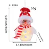 Novos Enfeites Luminosos de Boneco de Neve de Natal com Luzes Criativos Frasco Luminoso Transparente Boneco de Neve Enfeites para Árvore de Natal