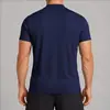 Camiseta deportiva transpirable de secado rápido con tacto frío para hombre, manga corta, para exteriores, fitness, yoga, running, tenis, que absorbe la humedad