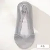 Calcetines Bajos de Encaje de Talla Grande para Mujer, Talla 40-43, Verano Ultra Delgados de Corte Bajo Antideslizantes Invisibles Cortos