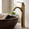 Grifo Calentador de Agua Caliente y Fría Estilo Europeo Retro Elegante Antiguo de Cobre Puro Lavabo de Encimera de Cobre Completo Lavabos de Encimera Lavabos Lavabos Cobre Antiguo