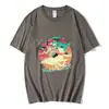 Camiseta de Algodón Puro Verano 2022 Cuello Redondo anime Manga Corta Calle Tendencia Casual Versátil anime talla grande Manga Corta