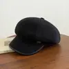 2026 Estilo Coreano Nuevo Otoño/Invierno Sombrero Octagonal Moda Femenina Celebridad de Internet Versátil Adelgazante Facial Gorra Plana Gorra de Periodista Sombrero de Pintor