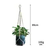 Bolsa de Malla para Maceta Vendedor Caliente Transfronterizo Cuerda de Algodón Creativa DIY Decoración Colgante para Maceta Cesta Colgante Bolsa de Red Colgante para Plantas Tejida
