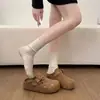 Meia-calça Retro com Aumento de Altura Birkenstock Shoes para Mulheres, Nova Moda Outono 2026 Versátil Elegante Slip-On Casual Chinelos Fechados para Mulheres
