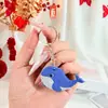 Llavero de Animales Marinos de Dibujos Animados PVC Gota de Pegamento Caucho Blando Mundo Submarino Colgante de Cadena Llaves de Coche Pequeño Regalo