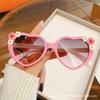 Gafas para Niños Niña Dibujos Animados Corazón Florcita Gafas de Sol Polarizadas Anti-UV Niñita Gafas de Sol Sombrilla