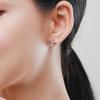 Brincos de prata de lei S925 estrela lua micro diamante femininos pequenos frescos rede vermelha brinco de menina brinco coringa presente brincos atacado