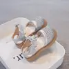 Zapatos para Niñas, Zapatos de Princesa para Niños, Nuevo Estilo Verano 2026, Sandalias Elegantes de Malla con Moño y Diseño Hueco, Suela Suave