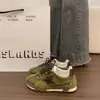 Tênis de Treino Alemão Retro com Padrão de Estrelas para Mulheres, Tênis Respiráveis de Malha para o Verão, Sapatos Esportivos Versáteis Confortáveis com Solado Macio, Sapatos Casuais Femininos
