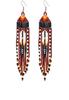 Pendientes de cuentas de estilo bohemio europeo y americano color tejido a mano borla larga pendientes de cuentas Miyuki venta al por mayor