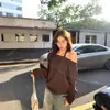 Camiseta de Manga Larga con Lunares, Hombros Descubiertos, Estilo Falso Dos Piezas, para Mujer, Nueva Colección Otoño, Chic, Ajustada