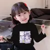 Y2145# camiseta interior de terciopelo para niña otoño e invierno nueva camiseta para niños con camiseta de manga larga abrigo cálido acolchado