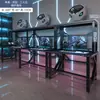 Mesa de Computador, Hotel de E-Sports, Mesa para Transmissão ao Vivo de Celebridade da Internet, Conjunto de Mesa e Cadeira Combinados Estilo Rosa Girly, Mesa Dupla de Jogo para Casal