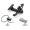 Suporte de Placa Traseira Modificado para Motocicleta com Luz Suporte de Placa Ajustável Msx Suporte de Suporte de Placa de Licença em Liga de Alumínio CNC