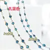 Conectores de Rhinestone con Borde de Cristal Accesorios de Cadena DIY Pulsera Collar Joyería Accesorios para Ropa Cobre Puro Conservación del Color