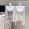 Cardigan de Modal Mid-Length com Proteção Solar 2026 Novo Estilo Preguiçoso Top para Ar Condicionado Xale Casaco Manga Longa Ins
