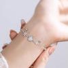 Pulsera Copo de Nieve de Ensueño Plata Esterlina S925 Pulsera de Lujo Ligero Nicho para Niña Primavera y Verano Pulsera para Mujer Doble Capa Apilada Joyería