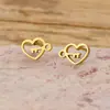 Pendientes de Corazón con Candado y Llave para Mujer, Comercio Exterior Transfronterizo, Nicho Elegantes con Estilo, Acero Inoxidable, Mini Clavos para el Cartílago del Oído, Artículos al Por Mayor