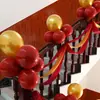 Decoração de Casamento Corrimãos de Escada, Adereços de Decoração de Quarto de Casamento, Véus de Casamento, Decoração de Quarto de Casamento, Conjunto de Bandeiras Onduladas para Escada