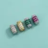 Hebilla de Tornillo de Plata de Ley S925 Incrustada con Circonita Hebilla de Perla Hebilla de Cola de Collar de Jade Cristalino Hebilla de Conexión Accesorios DIY